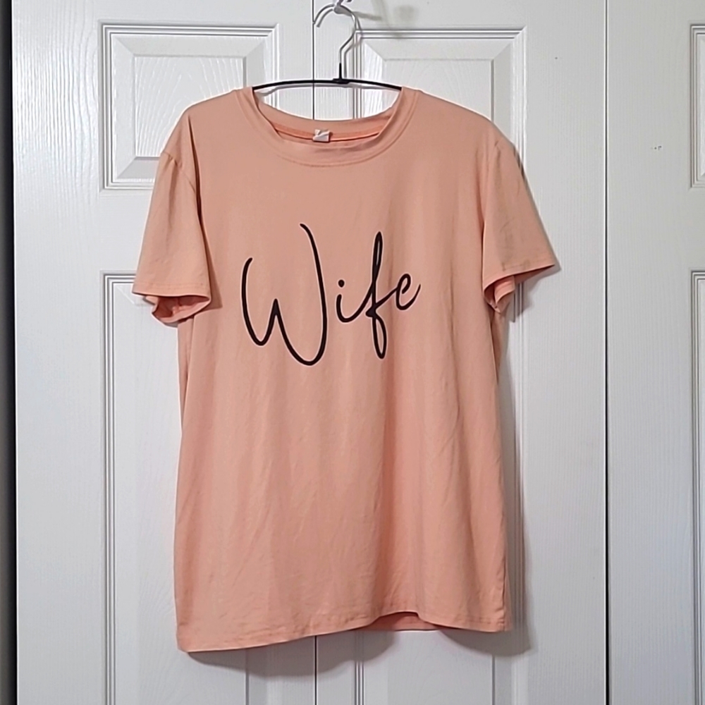 Wife T-Shirt, Dusty Rose, The Ring Boxes Size Large, Very Soft Fabric, Like New